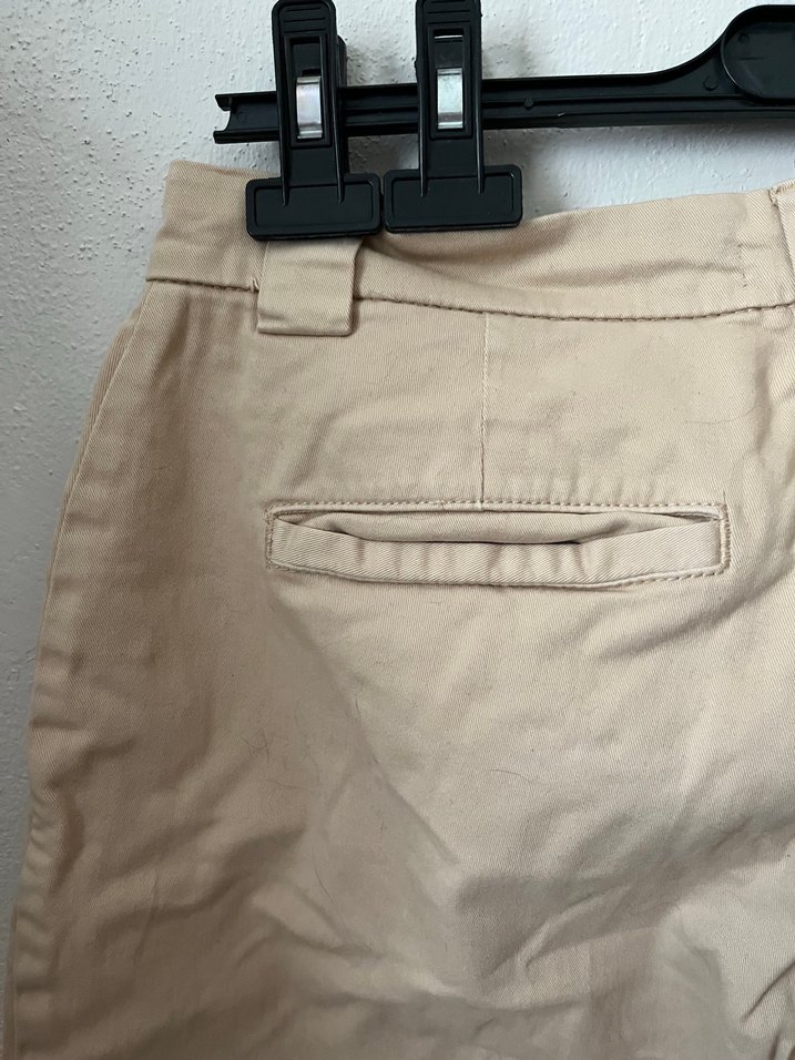 Pull&Bear Bej Bol Kesim Keten Kadın Pantolon - Görsel 5