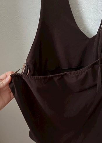 Kahverengi Payetli Vintage Bluz - Görsel 6