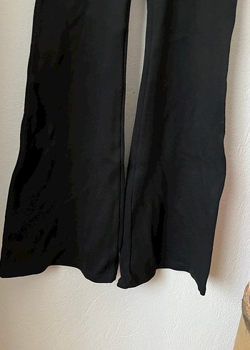 Siyah Kadın İspanyol Paça Tayt - Görsel 6