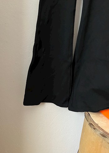 Siyah Kadın İspanyol Paça Tayt - Görsel 2