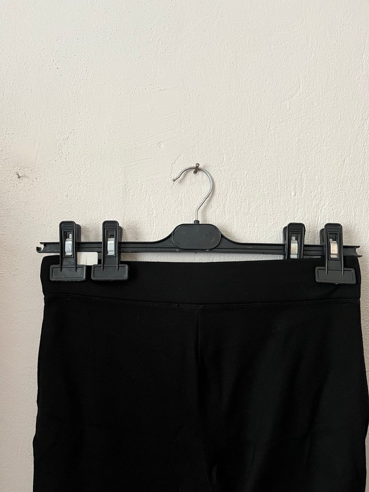 Siyah Kadın İspanyol Paça Tayt - Görsel 3