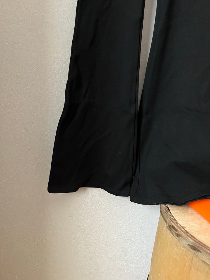 Siyah Kadın İspanyol Paça Tayt - Görsel 2