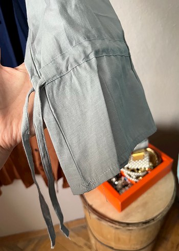 Cepli Uzun Kollu Salaş Gömlek - Görsel 5