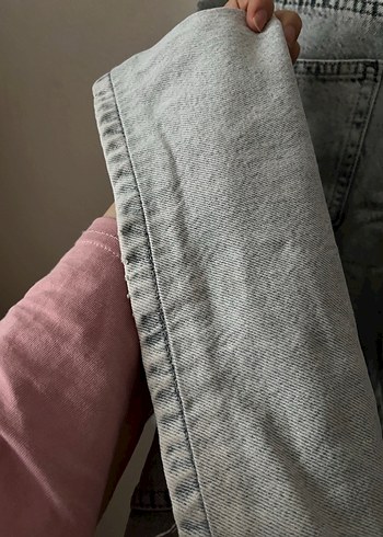 Gri Bol Kesim Kadın Kot Pantolon - Görsel 12