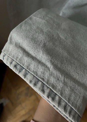 Gri Bol Kesim Kadın Kot Pantolon - Görsel 13