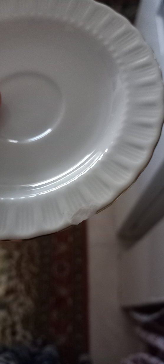 Beyaz Altın Kenarlı 6'lı Fincan ve Tabak Seti - Görsel 3