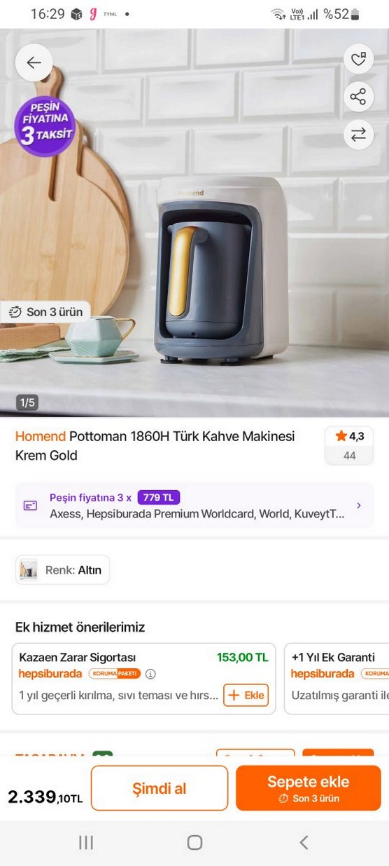 Beyaz ve Gri Homend Kahve Makinesi - Görsel 2