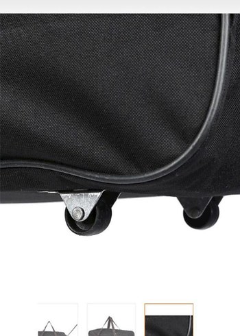 Siyah Erkek Seyahat Çantası, Kemerli - Görsel 2