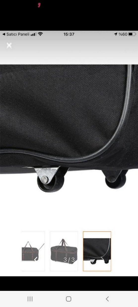 Siyah Erkek Seyahat Çantası, Kemerli - Görsel 2