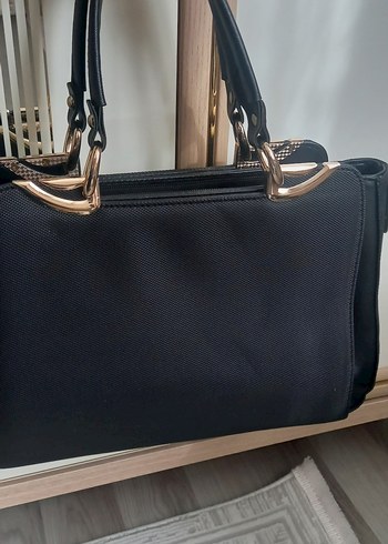 Klasik Siyah Deri Kadın Çanta - Görsel 2