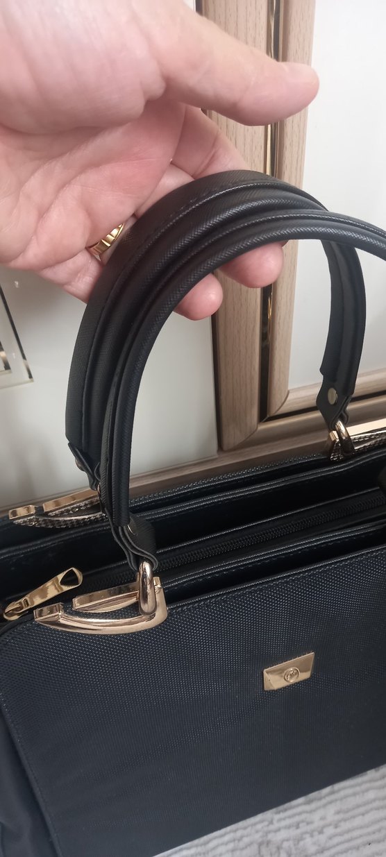 Klasik Siyah Deri Kadın Çanta - Görsel 4