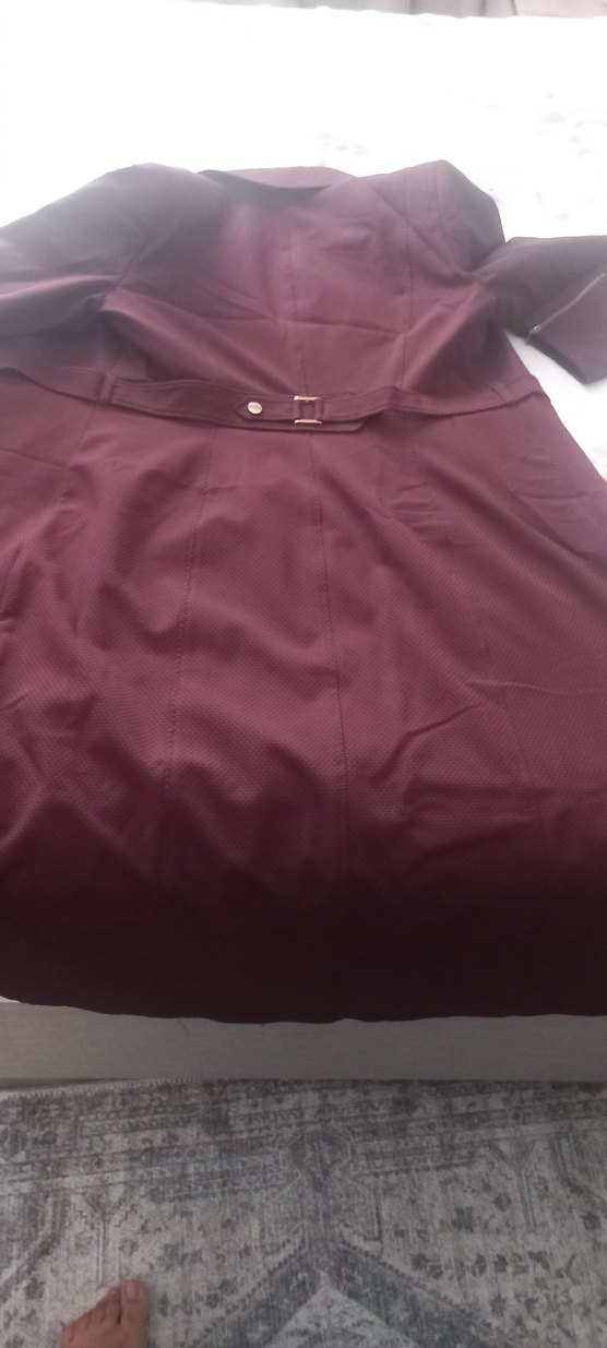 Düğmeli Bordo trenc - Görsel 4