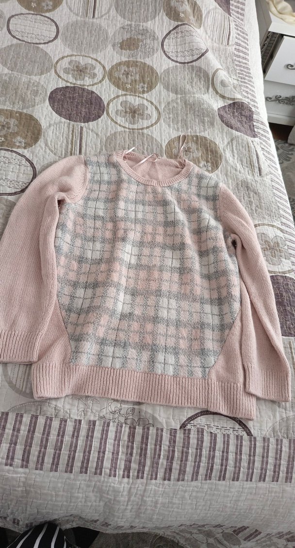 Pembe Triko Kadın Kazak - Görsel 3