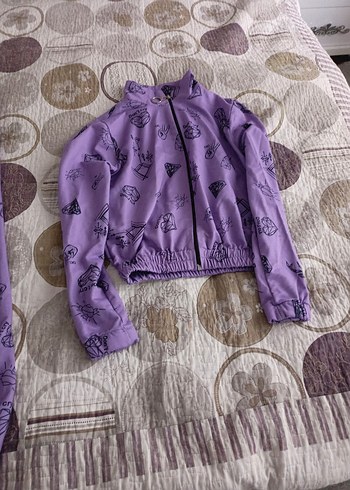 Lila Bağcıklı Rahat Kesim Kadın Eşofman - Görsel 3