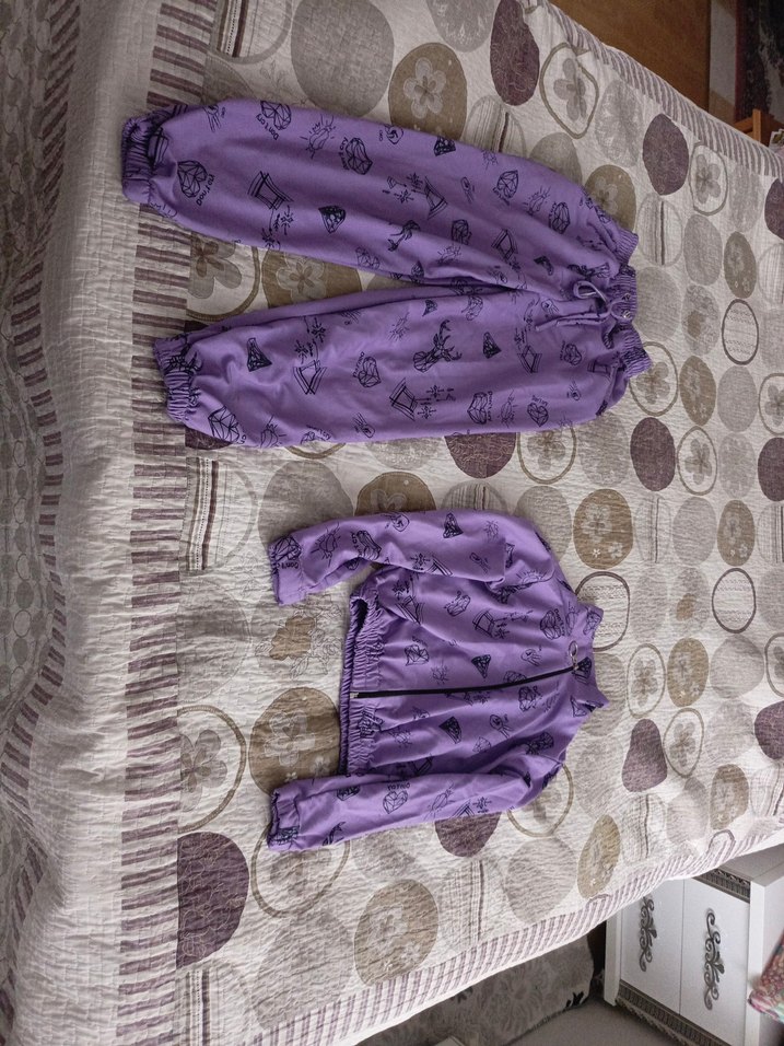 Lila Bağcıklı Rahat Kesim Kadın Eşofman - Görsel 5