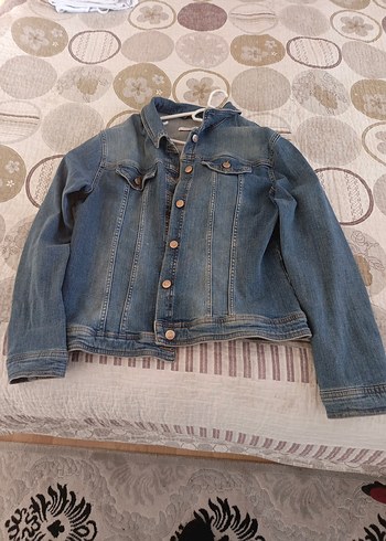 Düğmeli Mavi Kadın Denim Ceket - Görsel 2