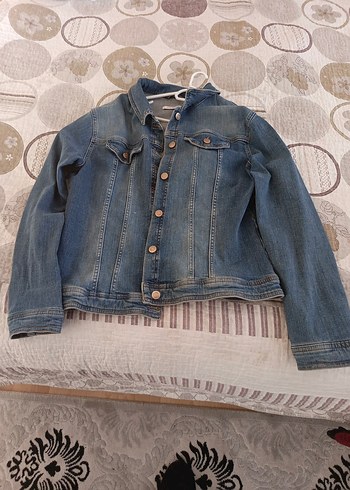 Düğmeli Mavi Kadın Denim Ceket - Görsel 3