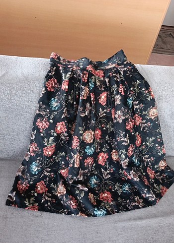 Çiçek Desenli Uzun Salaş Etek - Görsel 3