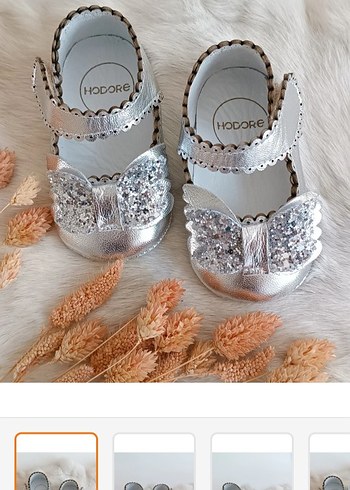 Kız Bebek Parlak Beyaz Fiyonklu İlk Adım Ayakkabısı - Görsel 2