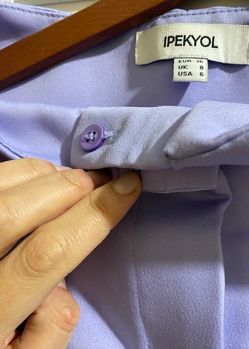 Mor Pilili Kadın Kumaş Pantolon - Görsel 4