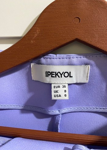 Mor Pilili Kadın Kumaş Pantolon - Görsel 3