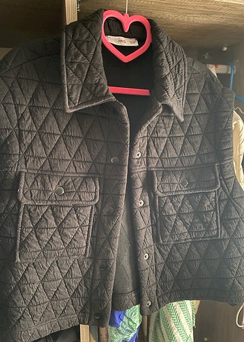 Düğmeli Gri Kadın Yelek, Normal Boy - Görsel 2