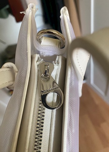 Stradivarius Beyaz Tokalı Şeffaf Kadın Çanta - Görsel 4