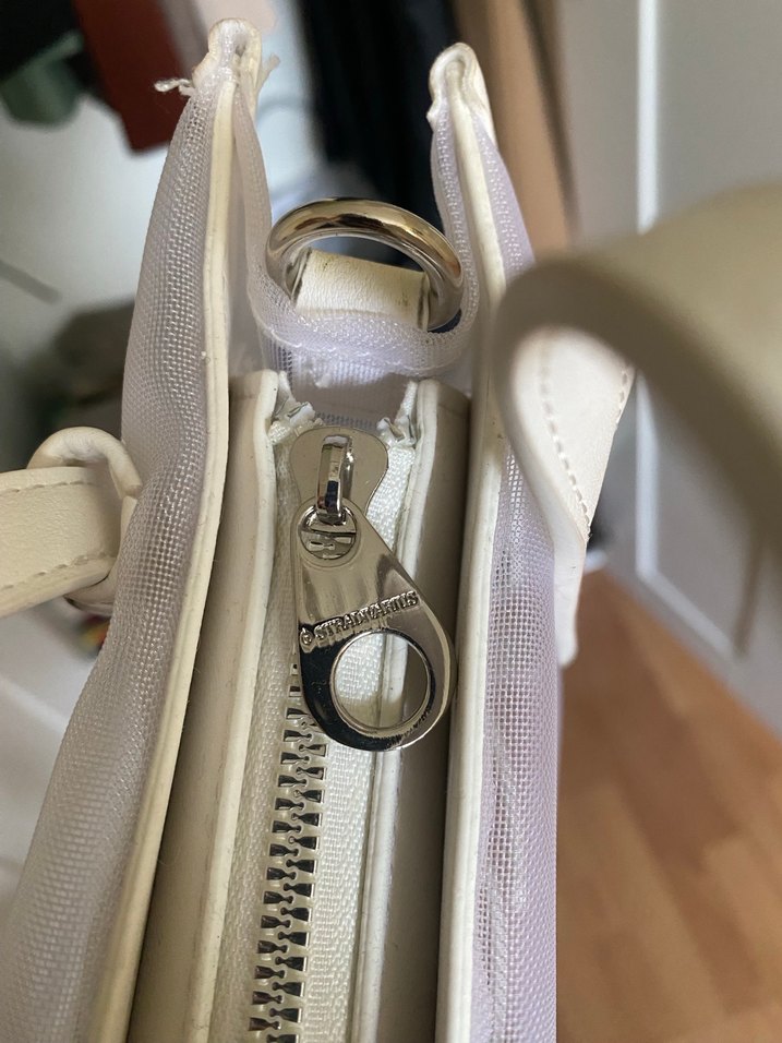 Stradivarius Beyaz Tokalı Şeffaf Kadın Çanta - Görsel 4