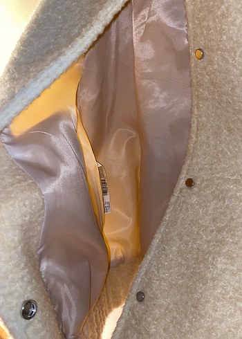 Beyaz Yünlü Kadın Ceket - Görsel 5