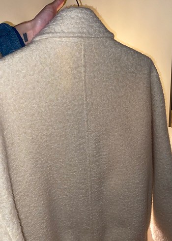 Beyaz Yünlü Kadın Ceket - Görsel 4