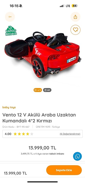 Diğer Vento akülü araba