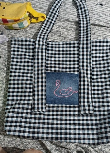 Kuğu işlemeli çanta  - Görsel 6