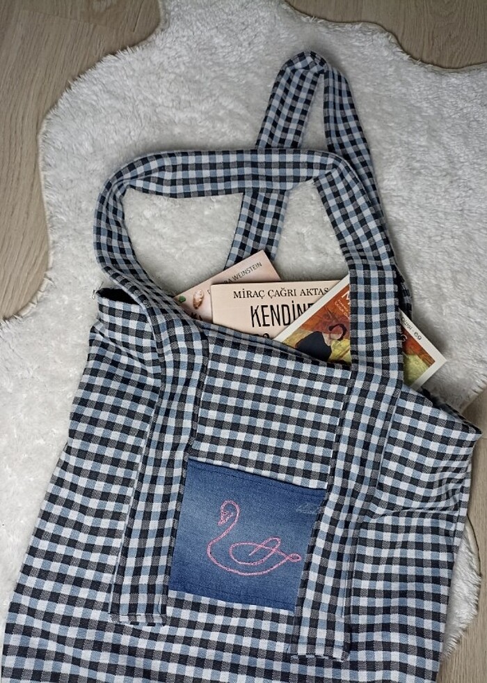 Kuğu işlemeli çanta  - Görsel 3