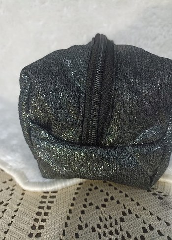 Fermuarlı Siyah Kadın Makyaj Çantası - Görsel 7