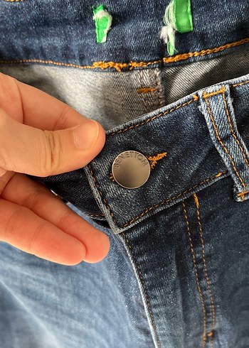 Kadın Mavi Denim Normal Kesim Kot Pantolon - Görsel 3