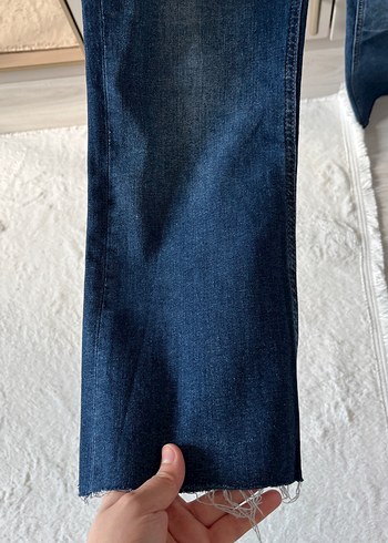 Kadın Mavi Denim Normal Kesim Kot Pantolon - Görsel 5