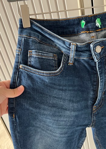 Kadın Mavi Denim Normal Kesim Kot Pantolon - Görsel 2