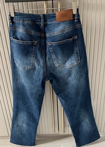 Kadın Mavi Denim Normal Kesim Kot Pantolon - Görsel 6