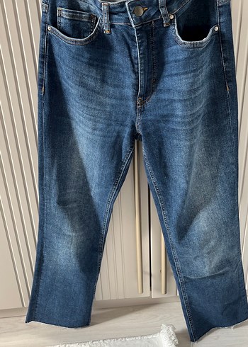 Kadın Mavi Denim Normal Kesim Kot Pantolon - Görsel 4