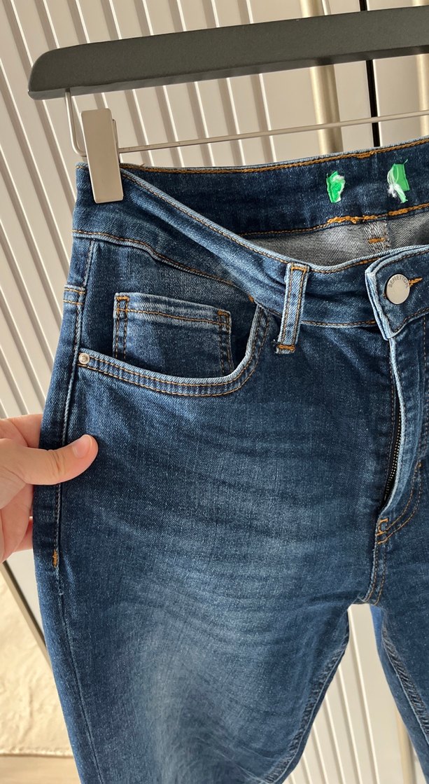 Kadın Mavi Denim Normal Kesim Kot Pantolon - Görsel 2