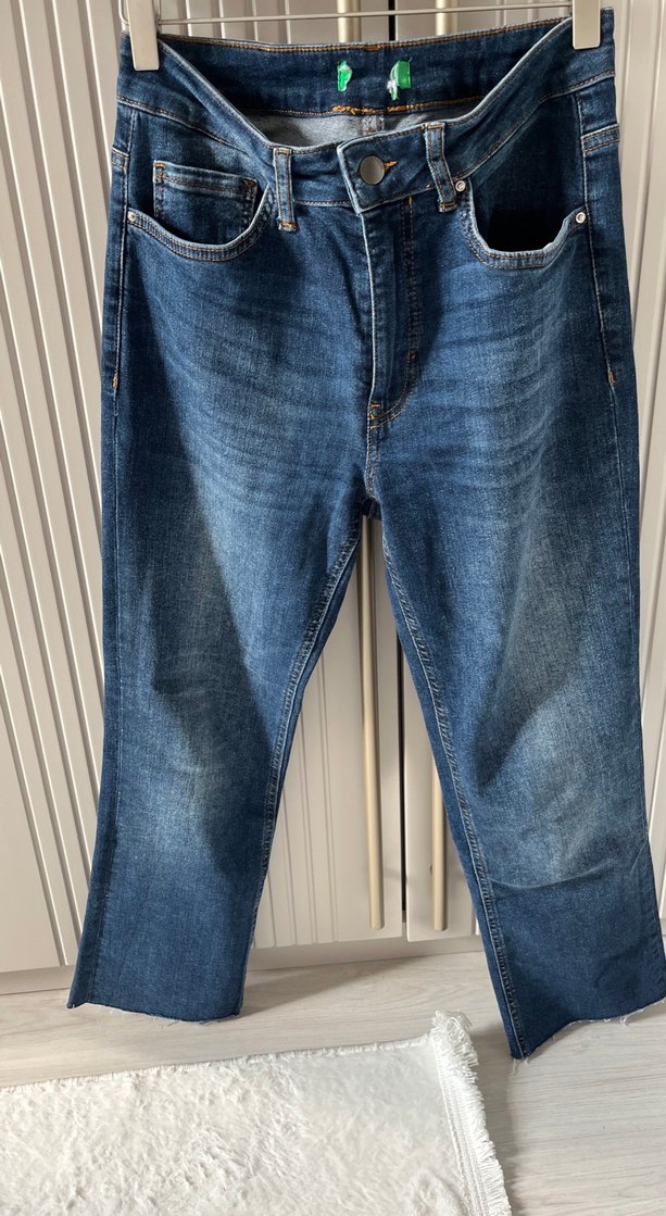 Kadın Mavi Denim Normal Kesim Kot Pantolon - Görsel 4