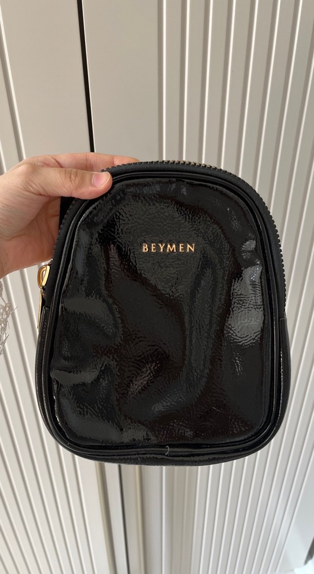 Beymen Parlak Siyah Yılan Derisi Desenli Deri Çanta - Görsel 2