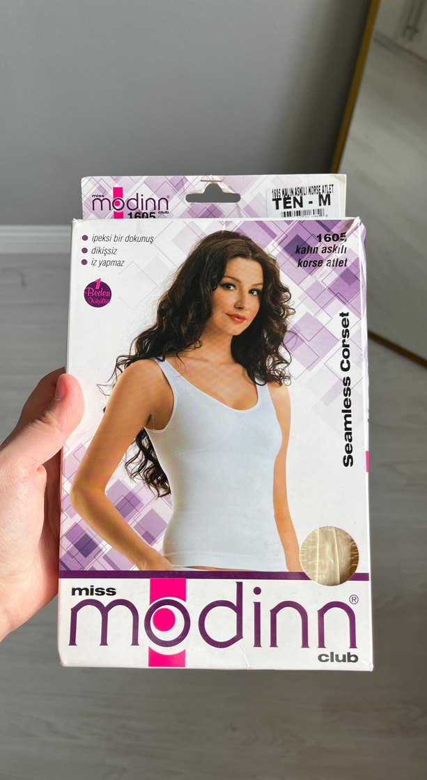 Beyaz Mini Seamless Korset Atlet korse atlet - Görsel 2