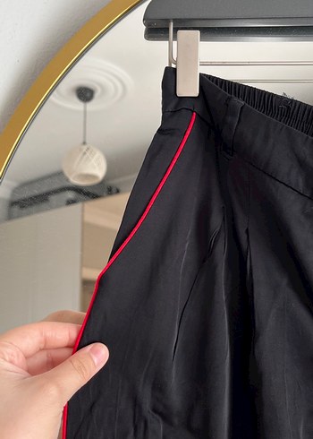 Siyah Kadın Midi Kumaş Pantolon - Görsel 6