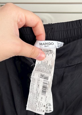 Siyah Kadın Midi Kumaş Pantolon - Görsel 2