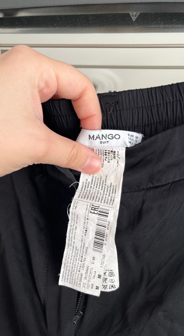 Siyah Kadın Midi Kumaş Pantolon - Görsel 2