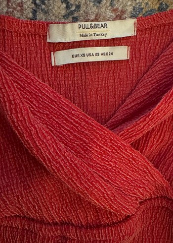 xs Beden kırmızı Renk Pull&Bear Askılı Kısa Tulum