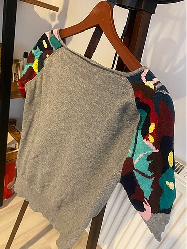 s Beden gri Renk On Fashion İşlemeli Hırka