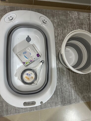 Katlanır bebek banyo yıkama seti