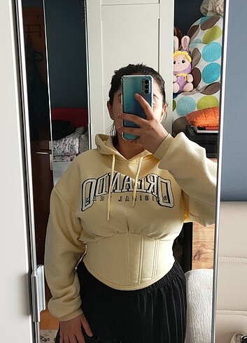 Korse detaylı sweatshirt 